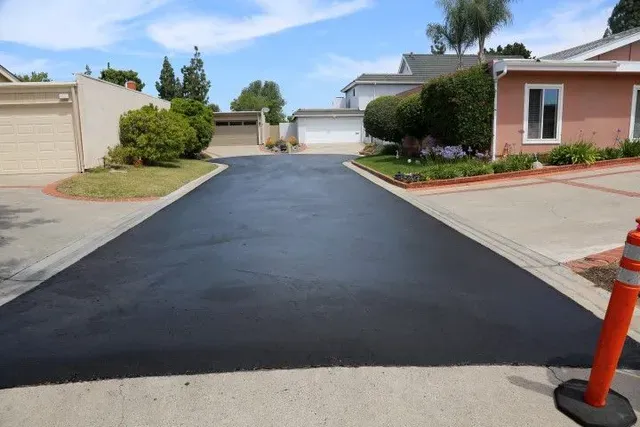 Driveway paving in a Pocatello residential setting